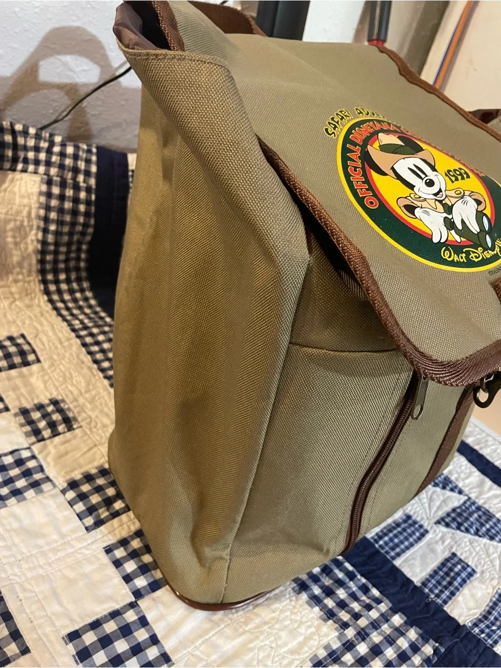 Disney 1999 Disneyana Convention Canvas Safari Adventure Mickey Backpack Bag
